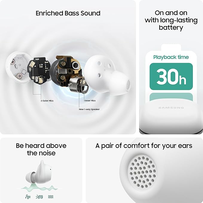 Samsung Galaxy Buds FE – White (True Wireless Earbuds)