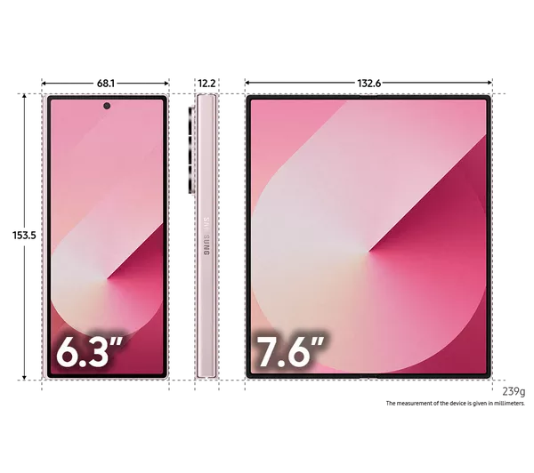 Samsung Galaxy Z Fold 6 – Pink (256GB)