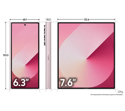 Samsung Galaxy Z Fold 6 – Pink (256GB)