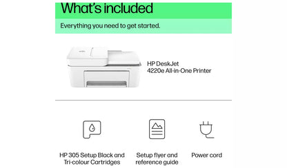 HP DeskJet 4220e All-in-One Wireless Printer + 3 Months Instant Ink