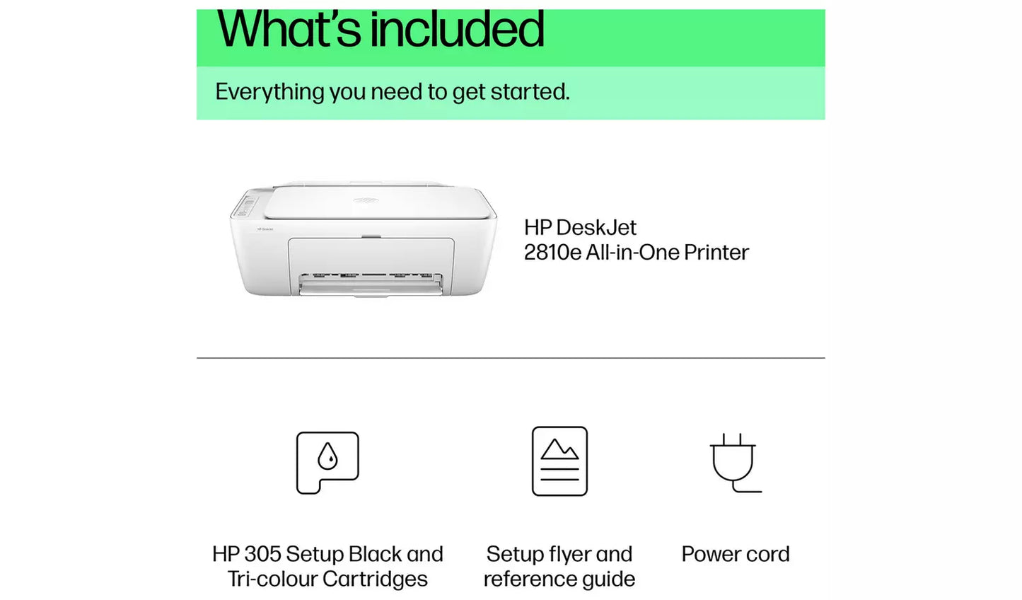 HP DeskJet 2810e All-in-One Wireless Printer + 3 Months Instant Ink