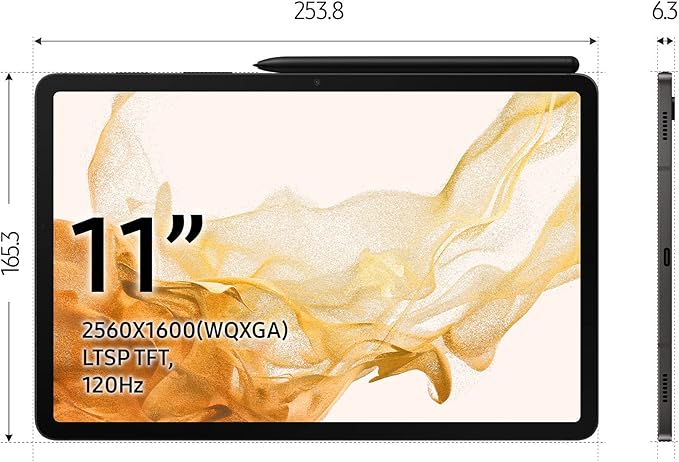 Samsung Galaxy Tab S8+ – 12.4" Wi-Fi Tablet in Graphite (128GB)
