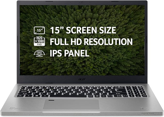 Acer Aspire Vero AV15 – 15.6" Eco-Friendly Laptop (Intel Core i5, 16GB RAM, 512GB SSD, Windows 11)