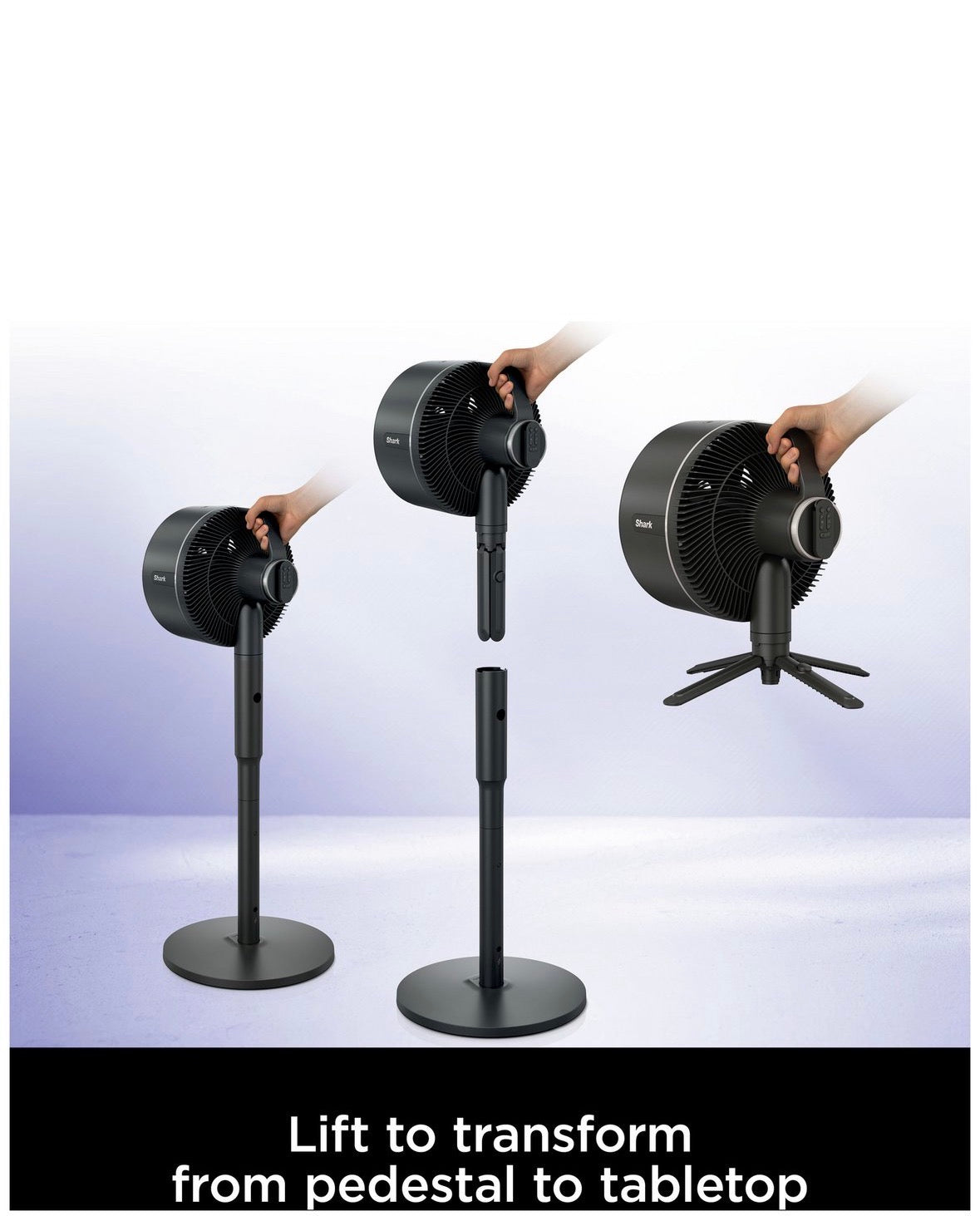 Shark FlexBreeze Black Pedestal Fan- 13inch