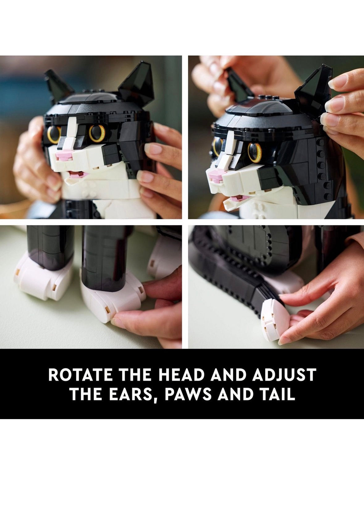 LEGO Ideas Tuxedo Cat Model Kit for Adults to Build 21349