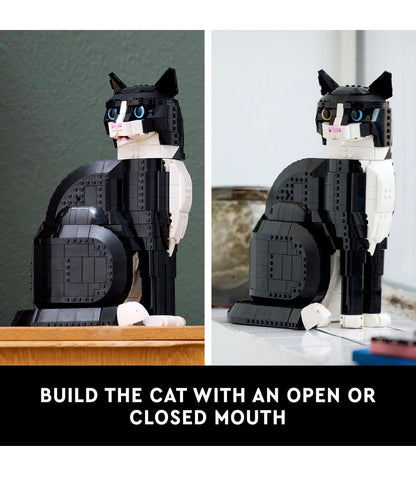 LEGO Ideas Tuxedo Cat Model Kit for Adults to Build 21349