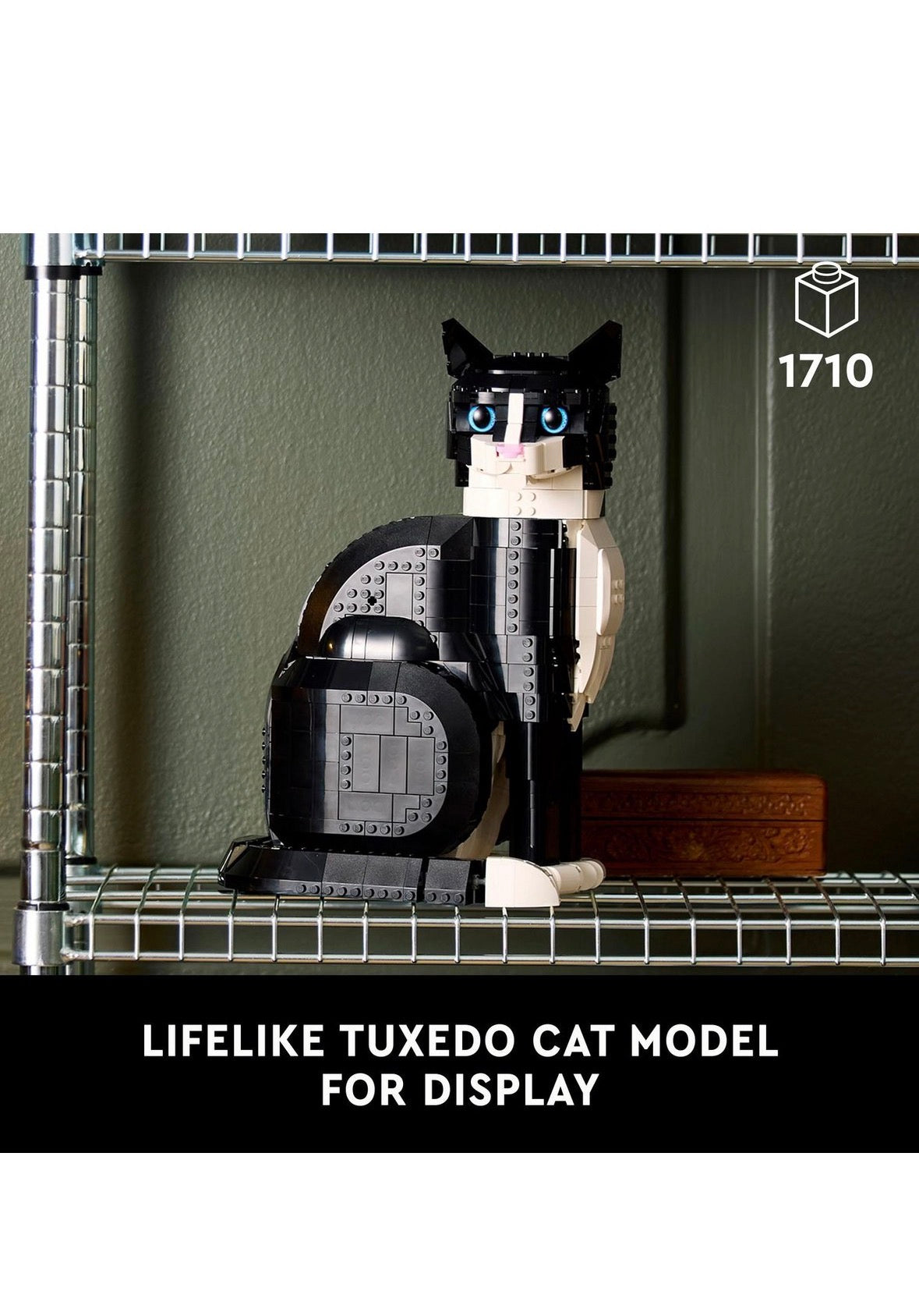 LEGO Ideas Tuxedo Cat Model Kit for Adults to Build 21349