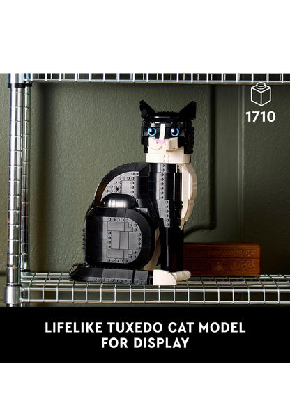 LEGO Ideas Tuxedo Cat Model Kit for Adults to Build 21349